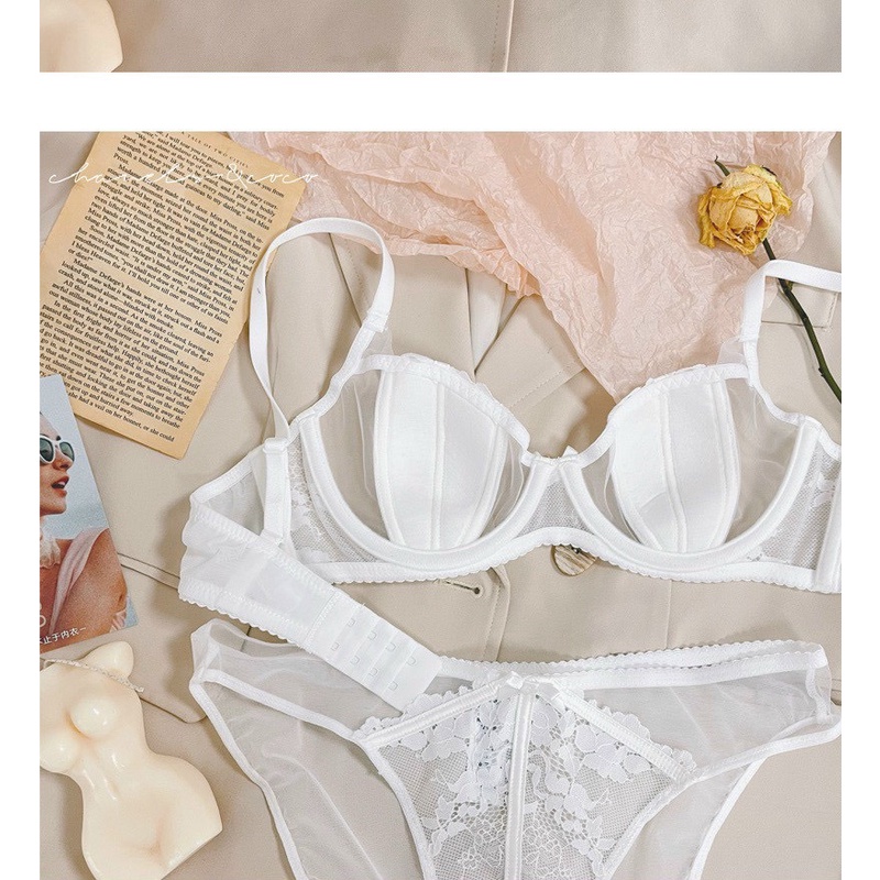 Bộ Đồ Lót EMBRA Mỏng Gọng Pha Lưới Cao Cấp Mã EBB29