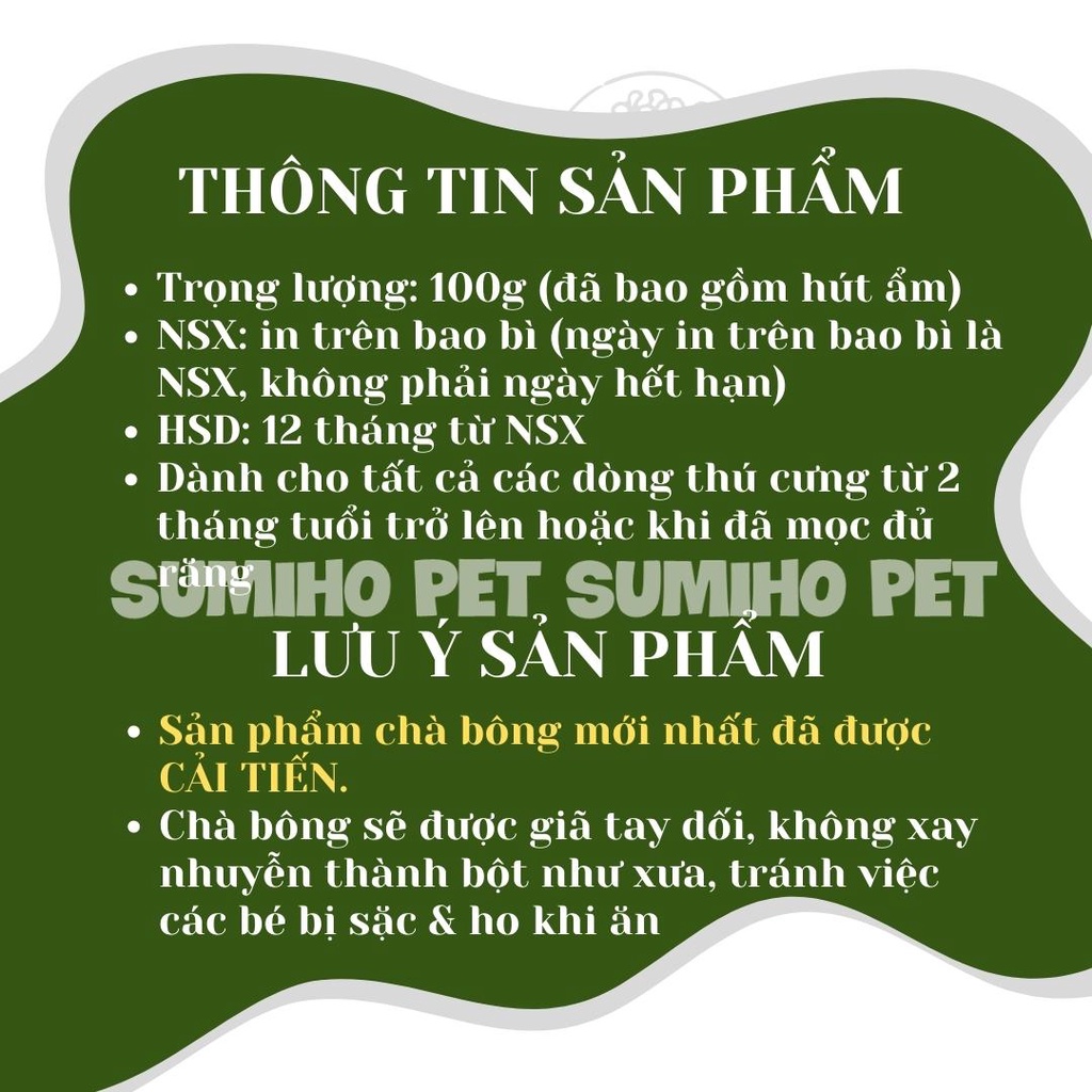 Chà bông gà cho chó mèo Captain