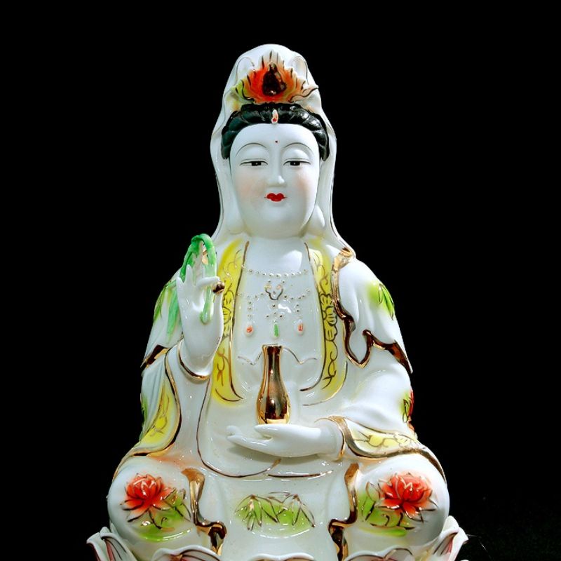 Tượng mẹ quan âm bồ tát bằng sứ bảy màu