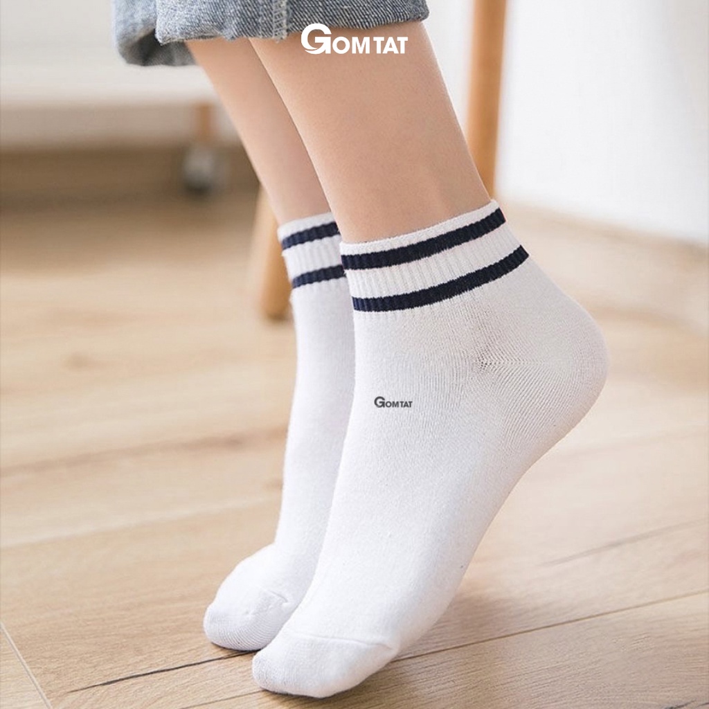 Tất cổ thấp nam nữ hàn quốc, vớ cổ ngắn unisex chất liệu cotton hút ẩm thoáng khí khử mùi -NGAN-2SOC-201-1DOI