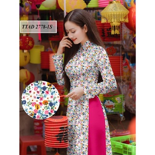 vải áo dài hoa nhí