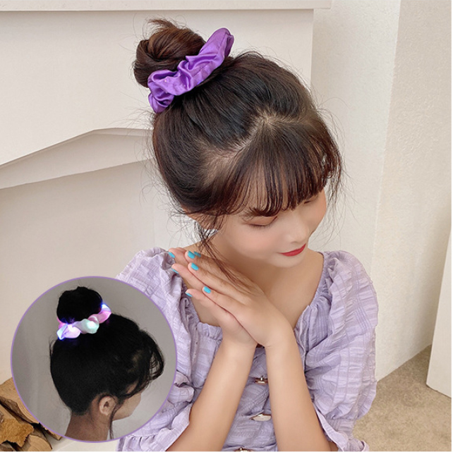 Dây buộc tóc có đèn LED phát sáng phong cách Hàn Quốc