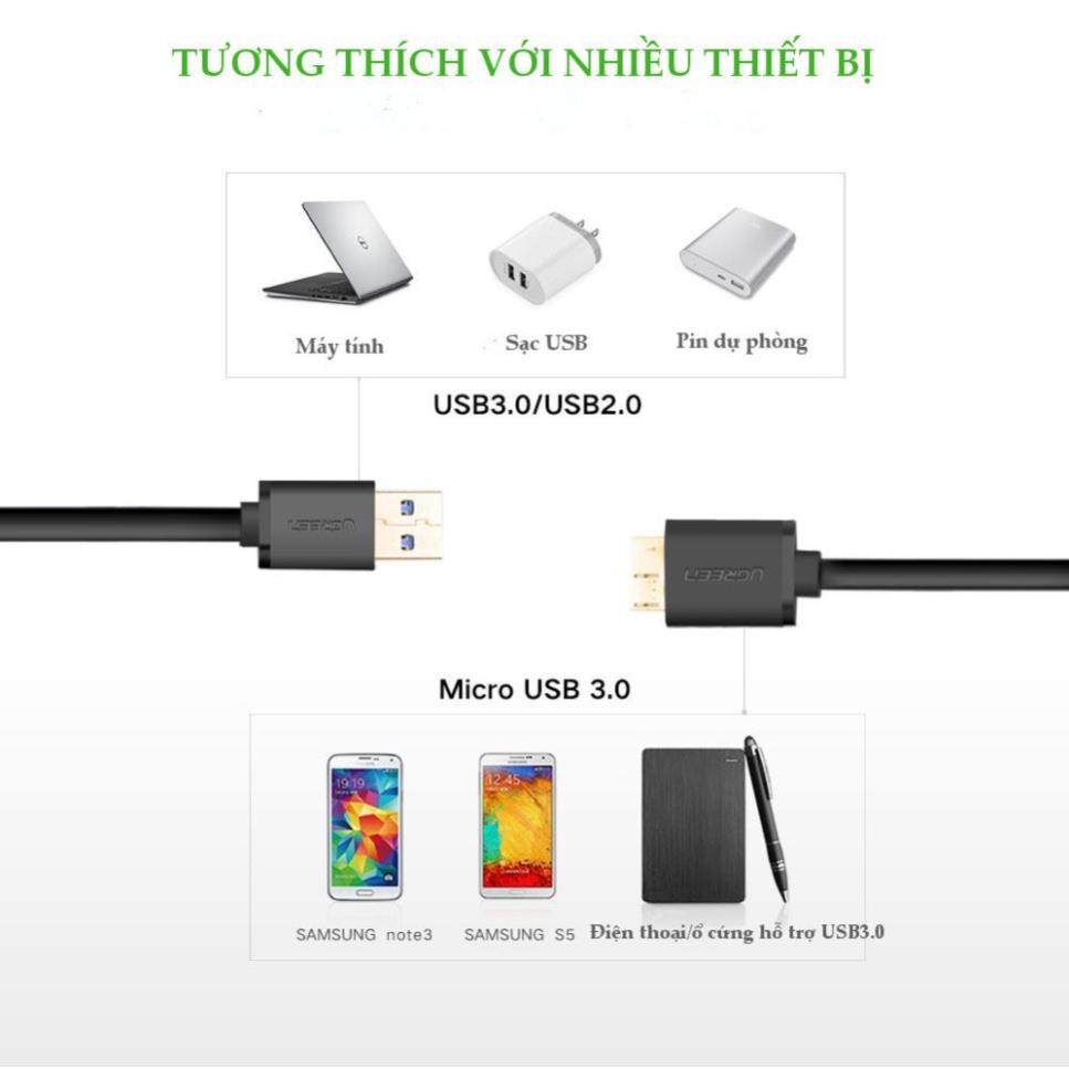 Dây Micro USB 3.0 mạ vàng dài 1M UGREEN 10841 US114