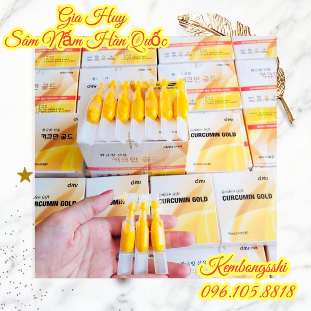 Nghệ Nano CURCUMIN GOLD Hàn Quốc, Hộp 30 ống