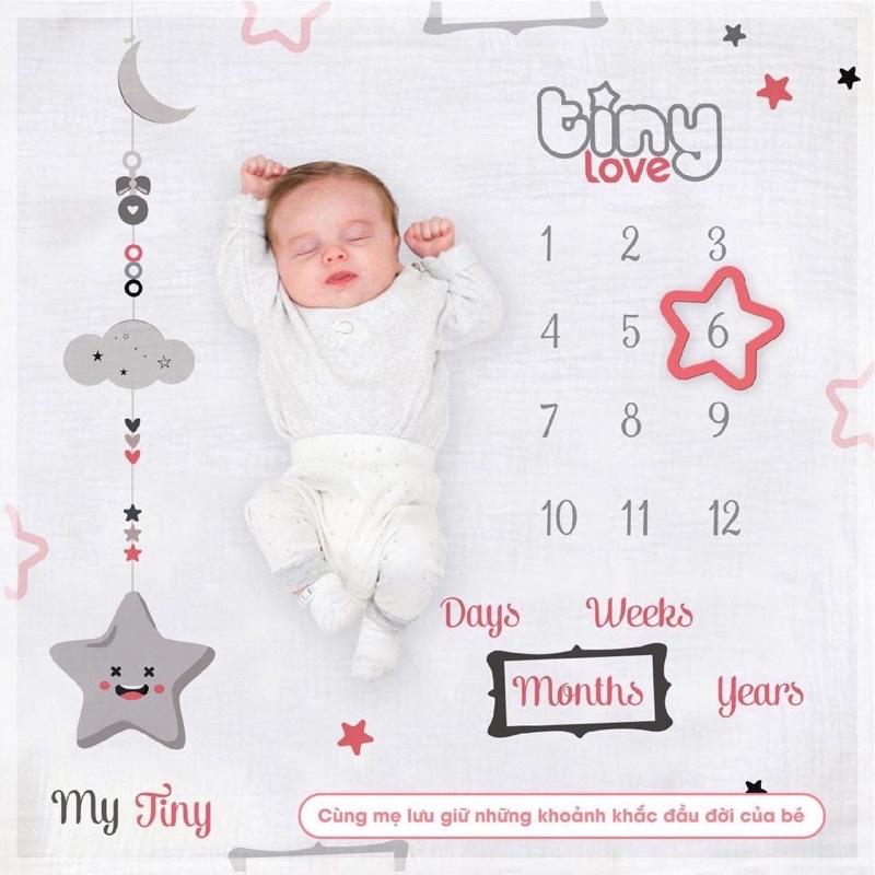 Hộp 2 khăn đa năng sợi tre 120*120cm TinyLove