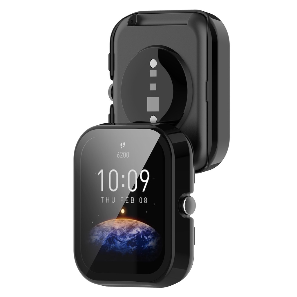 Ốp Bảo Vệ Mặt Đồng Hồ Thông Minh Amazfit Bip 3 Pro + Miếng Dán Bảo Vệ Màn Hình Bằng PC