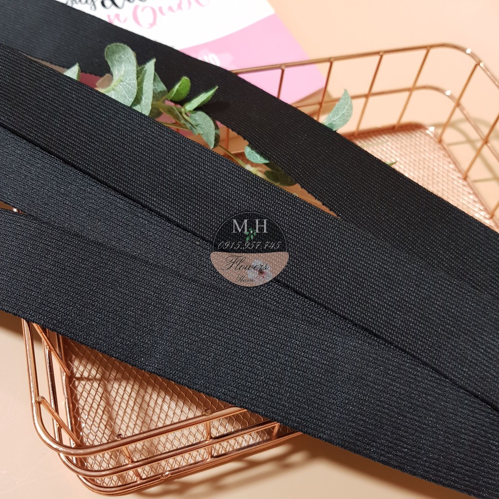 Dây chun may quần áo szie 3.8cm dây thun đen chất đanh dai và co giãn tốt, Maihoaflower