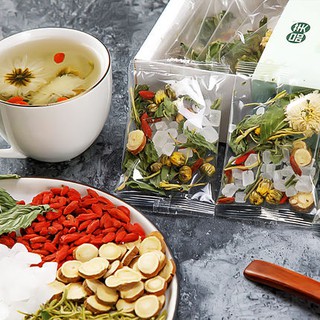 Trà hoa thanh nhiệt giải độc, hoa Kim Ngân, hoa Cúc, Kỷ Tử, Cam Thảo, Lá Bạc Hà