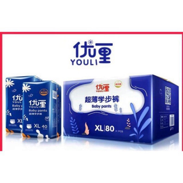 [FreeShip - CHỈ HÔM NAY] Tã Bỉm YOULI XANH quần/ dán chuẩn NỘI ĐỊA đủ size S108, M96, L84, XL76, XXL72, XXXL68 FREESHIP