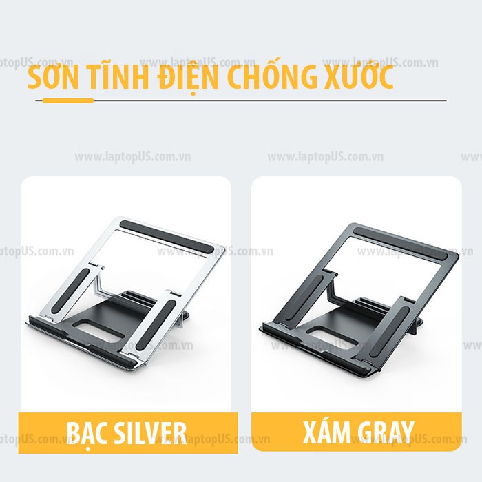 ✅ Đế Nhôm Laptop Macbook Điều Chỉnh Độ Cao Chống Gù Lưng Hợp Kim Nhôm Dễ dàng Xếp Gọn