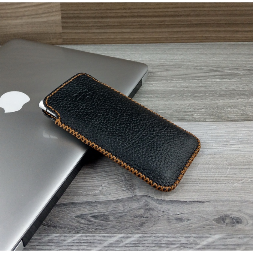 Bao da rút blackberry keyone da bò thật dạng hạt