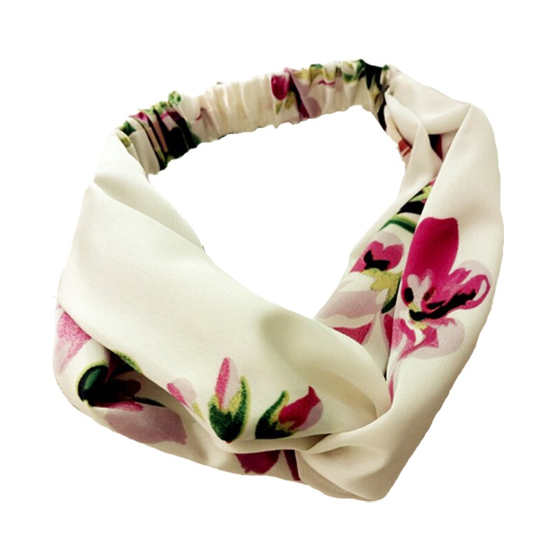 Khăn turban hoa văn co dãn thời trang cho nữ