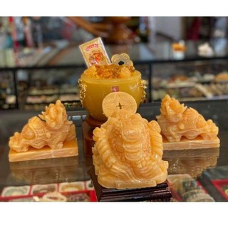 Thiềm Thừ  Đá Ngọc Hoàng Long (Cóc vàng 3 chân) kích thước dài 10cm, 12cm,16cm