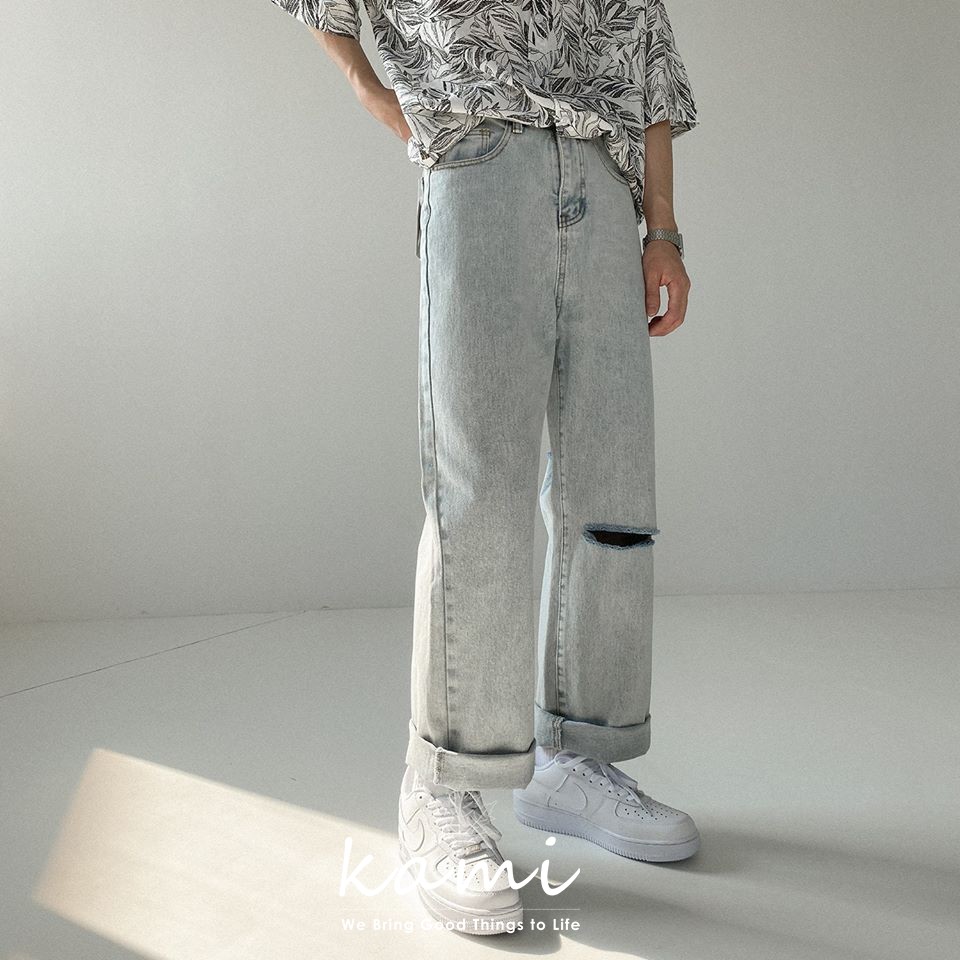 [Video Thật] Quần jeans xanh sáng Regular-fit Jeans mã JM02 | BigBuy360 - bigbuy360.vn