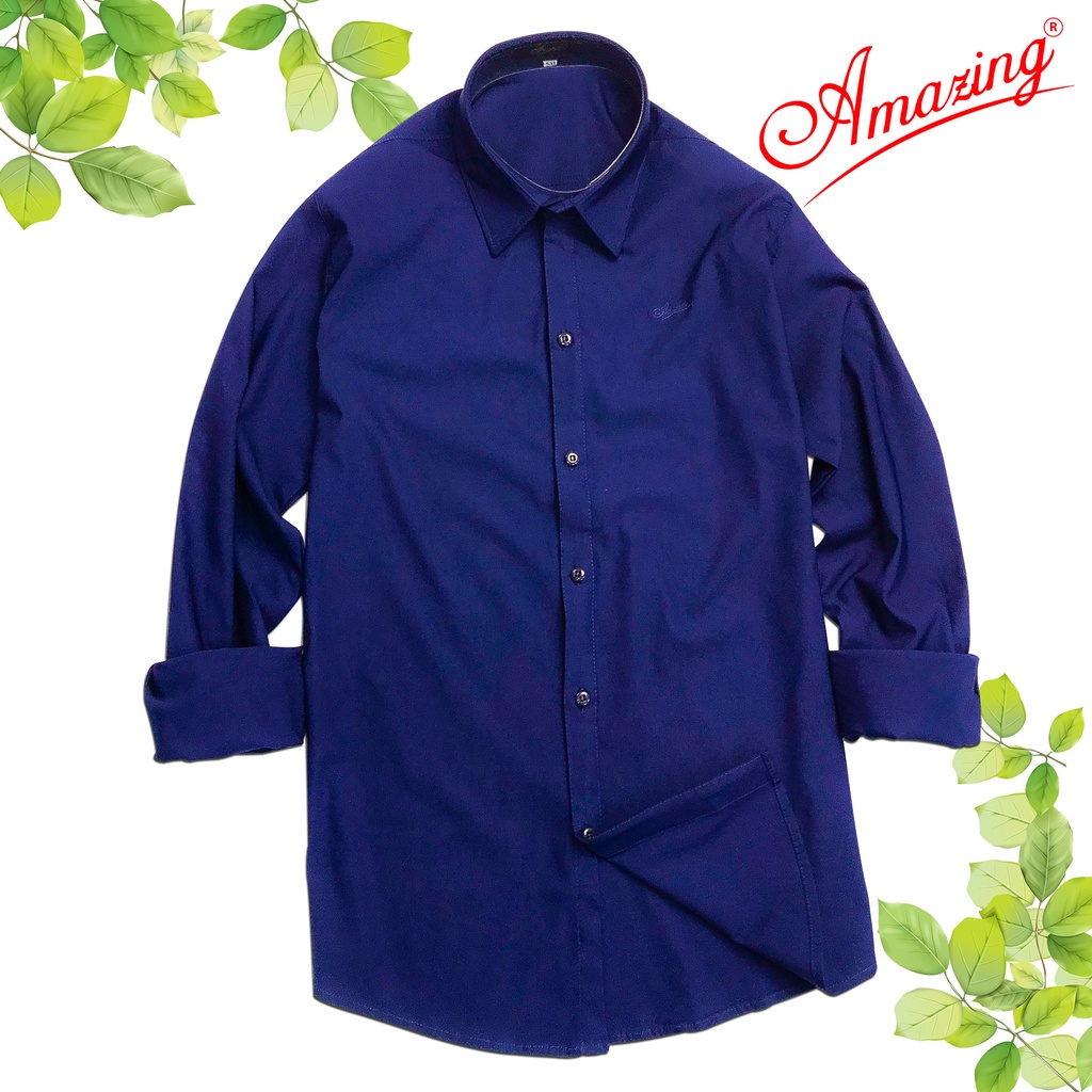 Áo somi nam style Hàn Quốc, form body fit ôm gọn, chất vải KT thun co giãn 4 chiều, hiệu Amazing