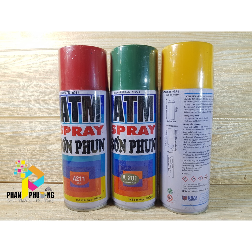 SƠN PHUN / SƠN XỊT ATM SPRAY ĐỦ MÀU 400ml