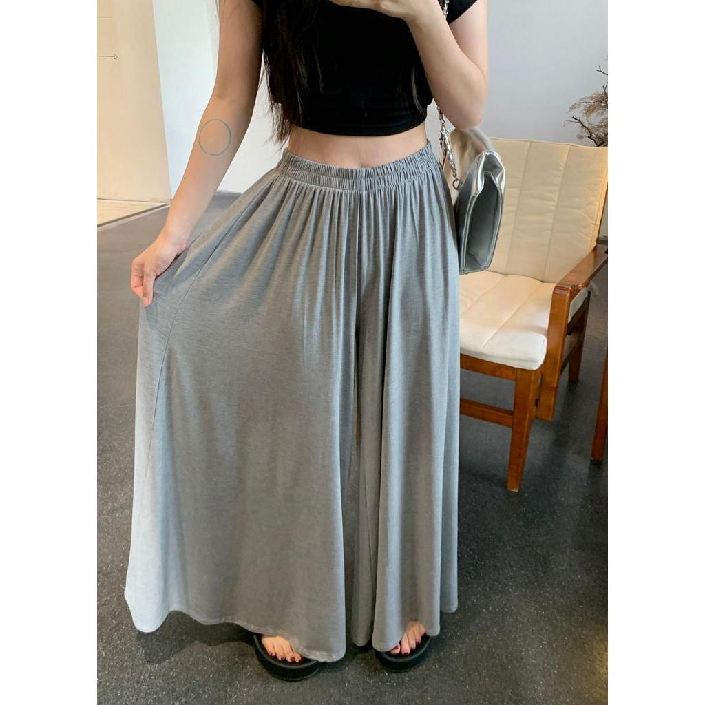Quần Culottes Ống Rộng Lưng Thun Phong Cách Mới 64231