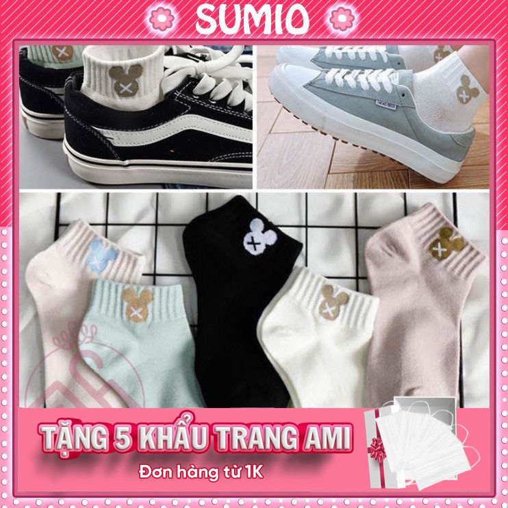Tất nữ cổ ngắn Sumio_offical vớ nữ mẫu thỏ gấu mèo mẫu hoa cúc cute dệt kim cao cấp phong cách hàn quốc thoáng chân