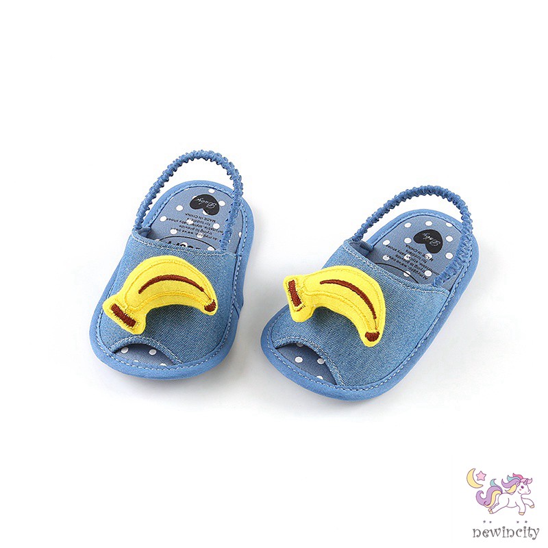 Giày sandal đế mềm họa tiết trái cây xinh xắn cho bé