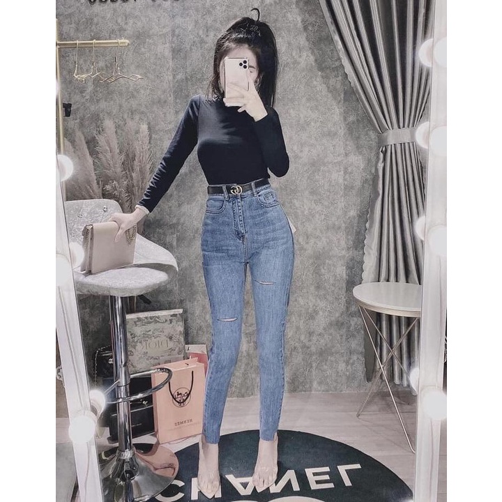 Quần jeans xanh rách mã 29  (kèm ảnh thật,video)