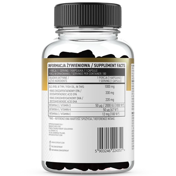 [Mã FMCGLOC giảm 5% đơn 250K] Viên Dầu Cá Ostrovit Omega 3 D3 + K2 ( 90-180v ) | BigBuy360 - bigbuy360.vn