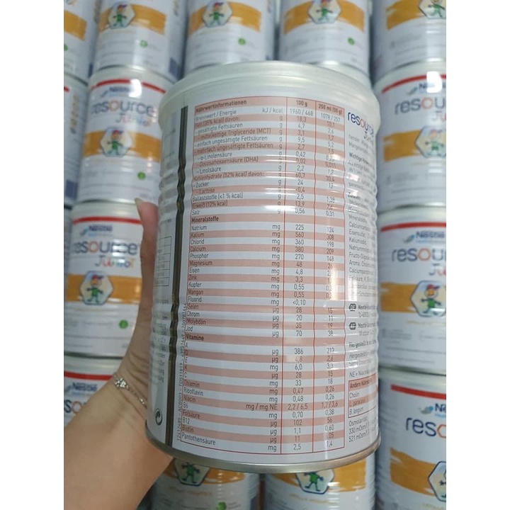 SỮA BÉO TĂNG CÂN RESOURCE JUNIOR 400g - ĐỨC