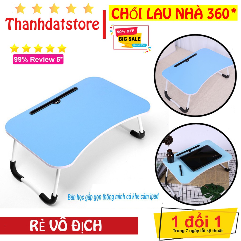 Bàn học gấp gọn có khe để điện thoại, ipad HÀNG NHẬP KHẨU CHẮC CHẮN 💥SIÊU HOT💥