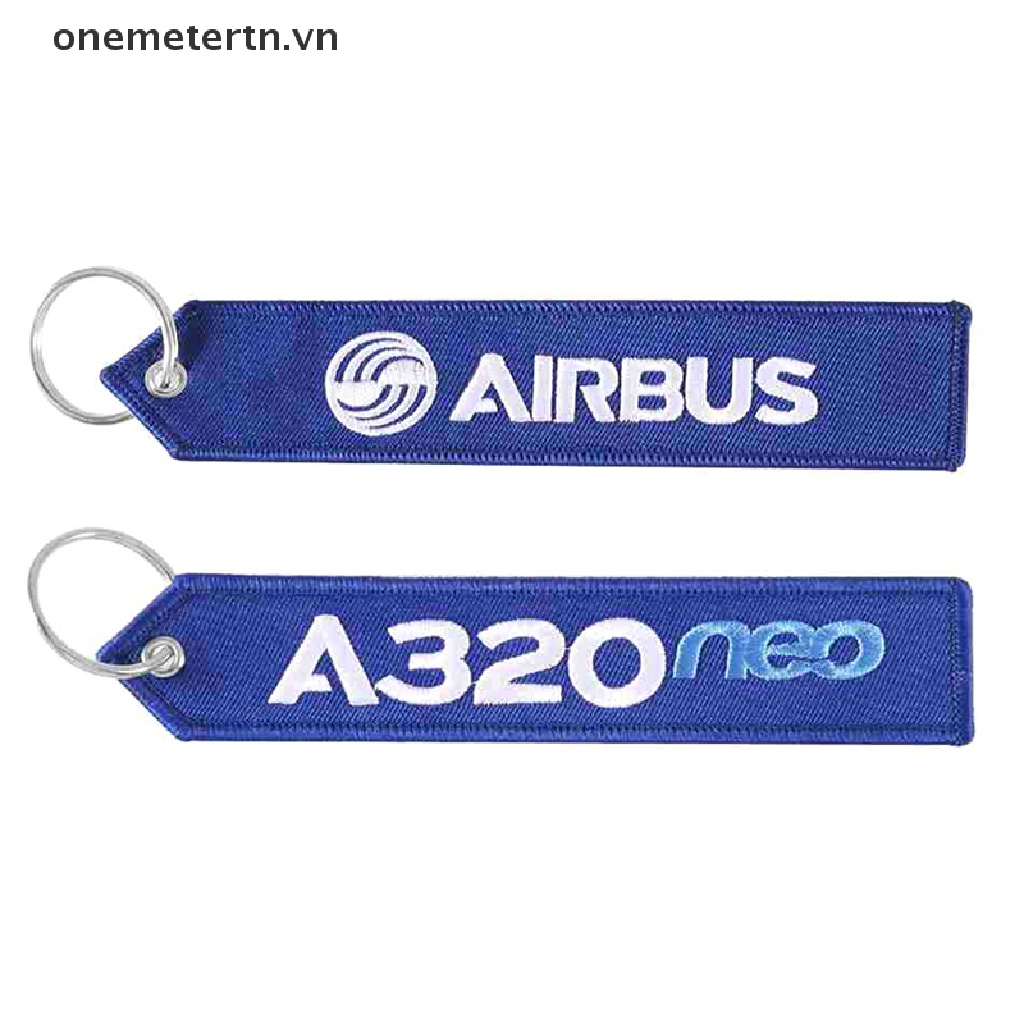 Dây Móc Điện Thoại / Chìa Khóa Thêu Hình Máy Bay Airbus A320