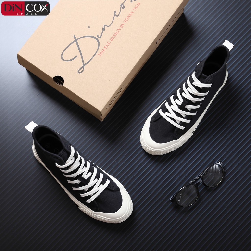 Giày Sneaker Vải Nữ DINCOX D09 Năng Động Cá Tính Black