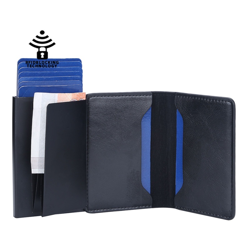 Ví Nhôm Đựng Thẻ Tự Động Bật Lên Bảo Vệ RFID Cho Nam