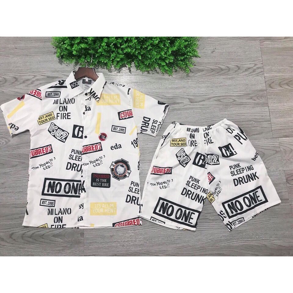 Giảm 20k đơn 50k] Bộ Hoa Quả đi biển bộ ngủ nam nữ