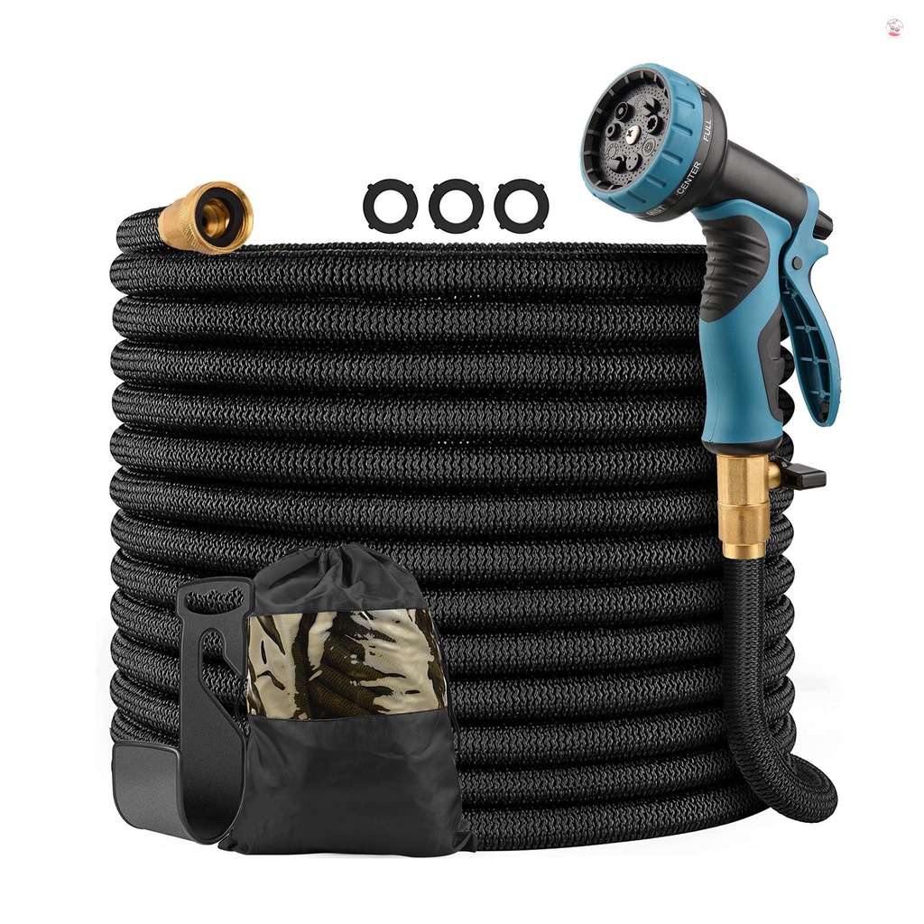 Ống Nước Rửa Xe Hơi / Tưới Vườn Có Thể Kéo Dài 100FT Với Đầu Nối Bằng Đồng Thau Cứng Khối Lượng Nhẹ Chống Rò Rỉ