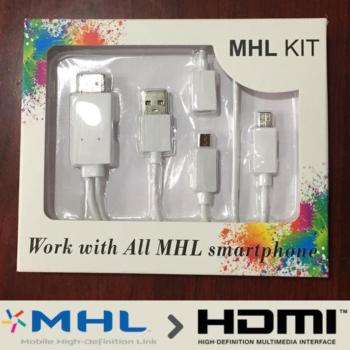 [GIẢM GIÁ SIÊU SỐC] Cáp chuyển từ điện thoại lên tivi loại 5 Pin và 11 Pin MHL KIT To HDMI