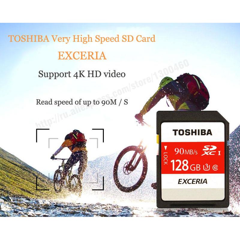 Thẻ nhớ 128GB SDHC Toshiba Exceria N302 90MB/s UHS-I U3 Class 10 4K Video - Chính hãng