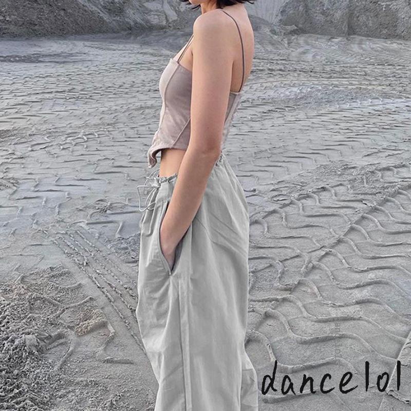 Quần Dài Nữ Nhảy Múa Có Dây Rút Co Giãn Màu Trơn 1O1