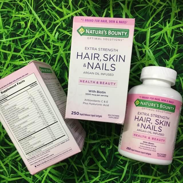 Nature's Bounty Hair Skin Nail Viên Uống Đẹp Da, Tóc, Móng 250 Viên | BigBuy360 - bigbuy360.vn