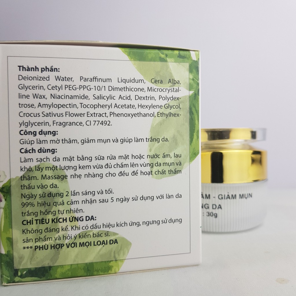Kem giảm thâm giảm mụn trắng da Mylove  đạt chứng chỉ cGMP