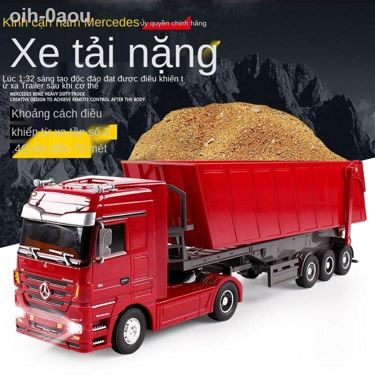 [Mới nhất ]Xe điều khiển từ xa dành cho trẻ em container tự động Mercedes-Benz tải lớn tủ bán rơ moóc