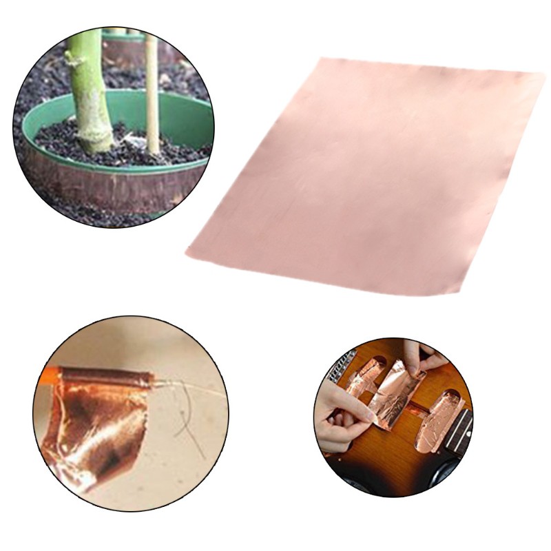 1PC Guitar Copper Foil Tape EMI Shielding Single Conductive Adhesive Sheet