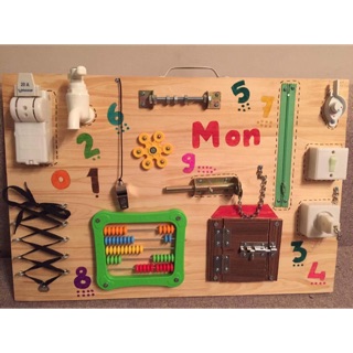Bảng busy board 40x60 gỗ thông