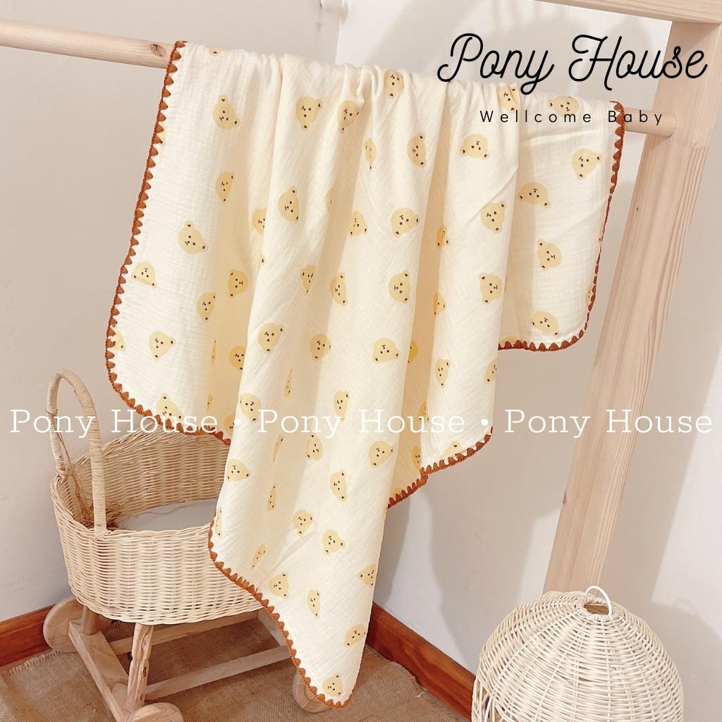 Chăn Xô Muslin - Khăn Tắm Đa Năng Phong Cách Hàn Quốc Cho Bé Từ Sơ Sinh KT 90*90cm