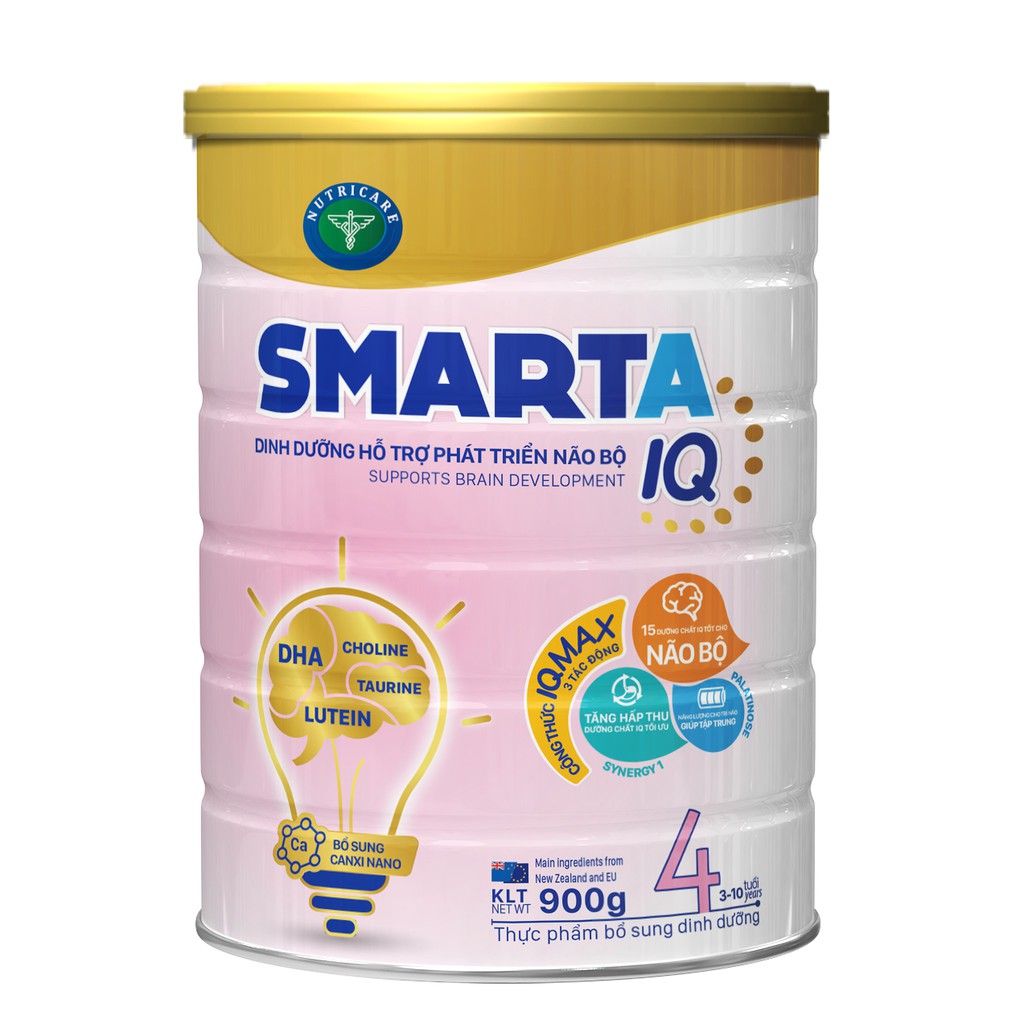 Sữa bột Nutricare SmartA IQ 4 - dinh dưỡng hỗ trợ phát triển não bộ (900g)