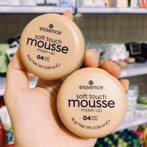 PHẤN TƯƠI ESSENCE SOFT TOUCH MOUSSE [CHÍNH HÃNG] (Tone 04) - Độ che phủ cao, mềm mịn da, lên tông nhẹ nhàng