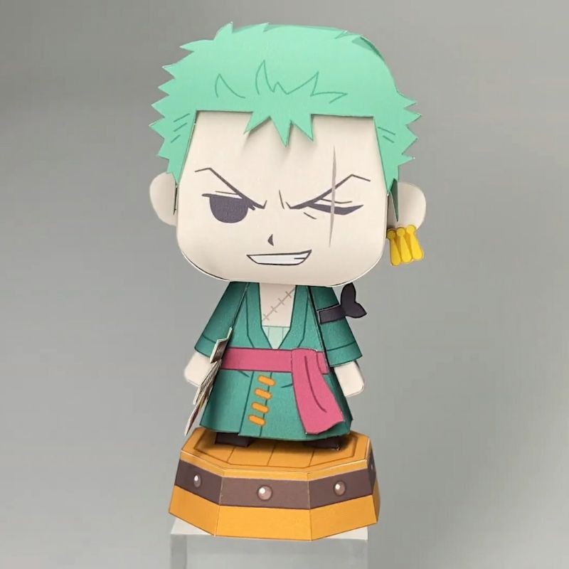 Mô hình giấy anime One Piece] chibi Zoro timeskip
