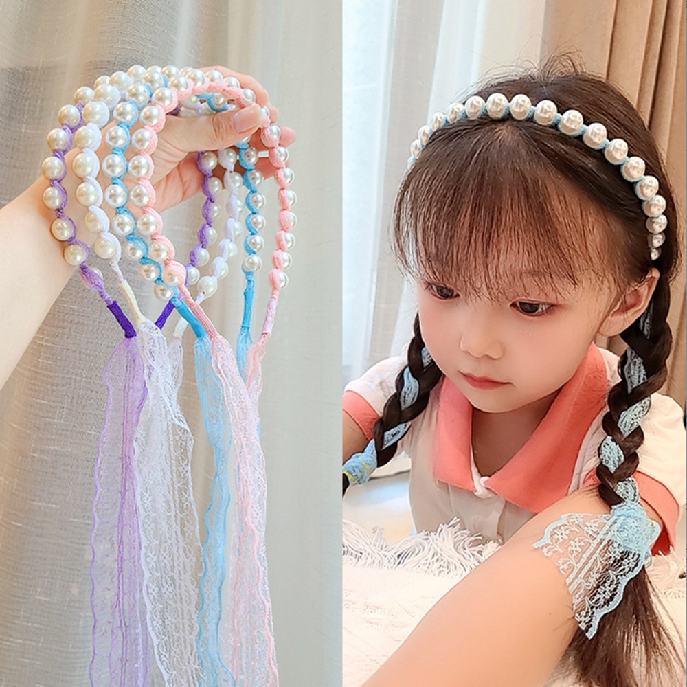 1 Băng Đô Ren Đính Ngọc Trai Và Hoa Xinh Xắn Cho Cô Dâu
