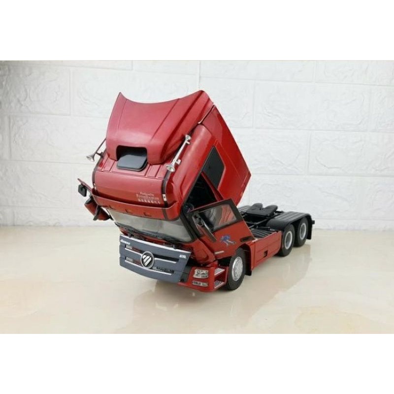 Xe tải mô hình đầu kéo Container Auman hợp kim 1:24