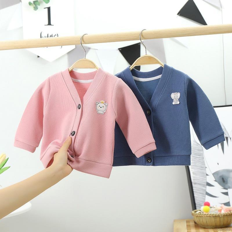 Áo Khoác Cardigan Dệt Kim Hoạ Tiết Hoạt Hình Cho Bé 0-4 Tuổi