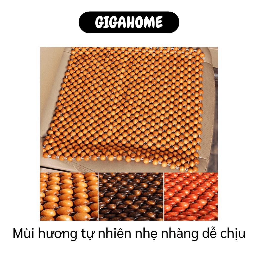 Miếng Đệm Lót Ghế GIGAHOME Miếng Lót Ghế Xe Hơi Có Hạt Gỗ, Chống Nóngg, Massage Cao Cấp 45cm 7464