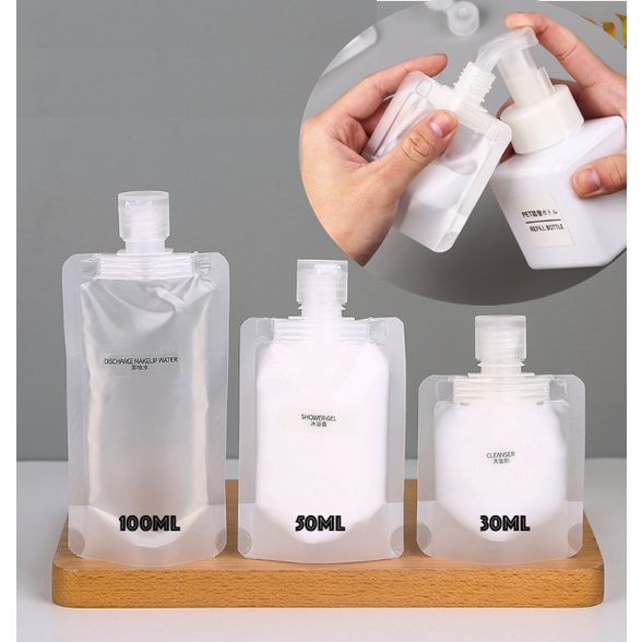 Túi chiết mỹ phẩm, túi chiết mỹ phẩm du lịch 30ml 50ml 100ml A7 Sammi beauty