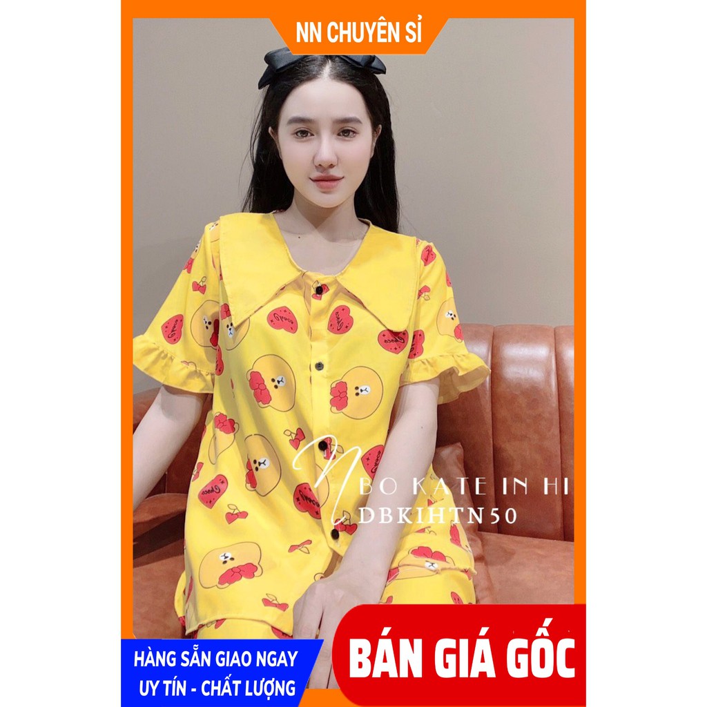 Đồ bộ nữ vải kate cổ bèo in hình quần dài mặc nhà cực xinh DBKIHTN tổng hợp ⚡Ảnh thật⚡
